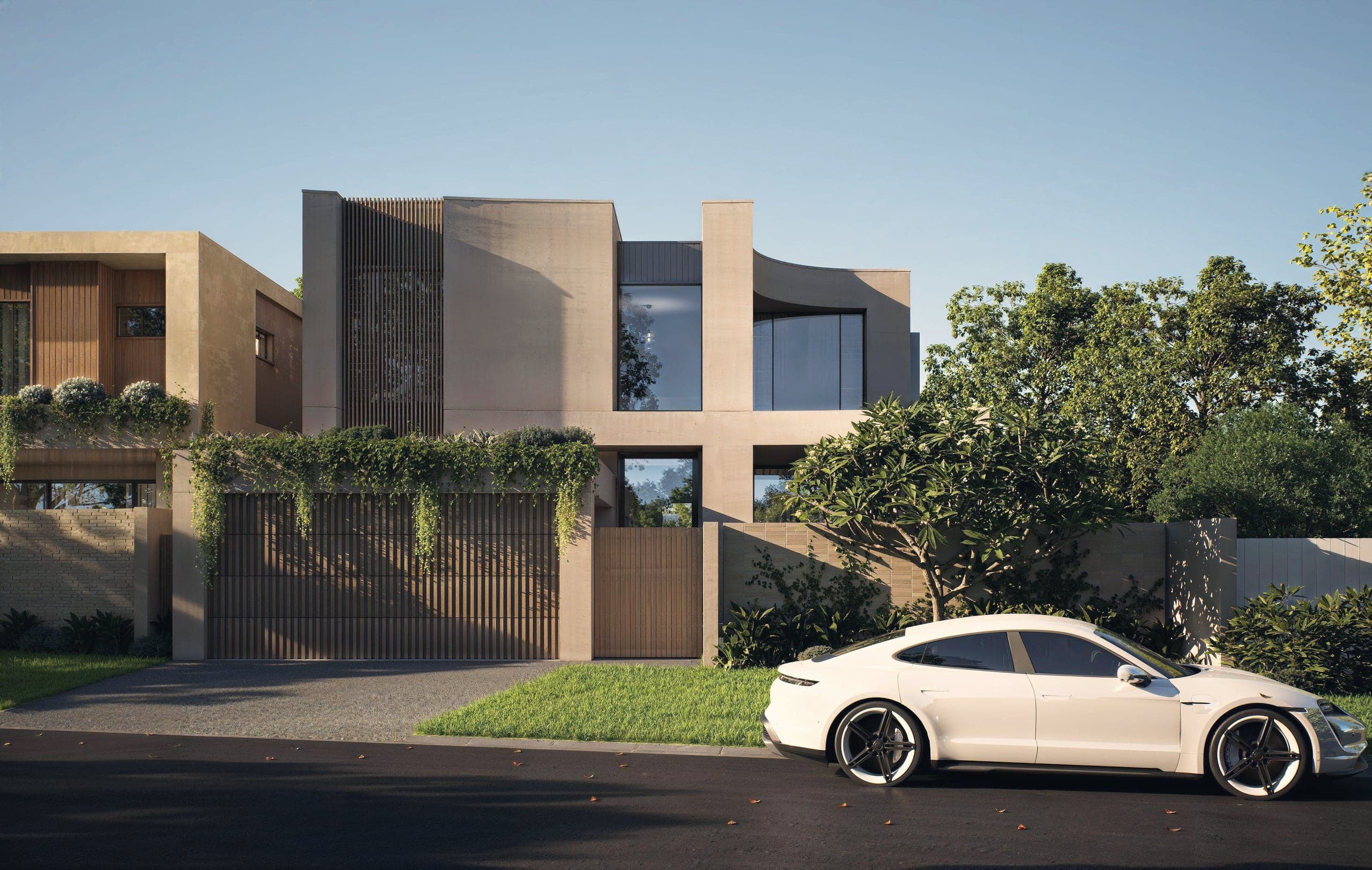 Artist impression of both Oceanic houses along Oceanic Drive